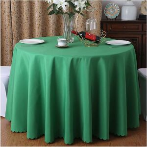 Rhafayre - Round Tablecloth Home Hotel Banquet Table Skirt Green 160cm Diameter