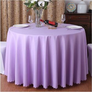 Rhafayre - Round Tablecloth Home hotel Purple Banquet Table Skirt 160cm diameter