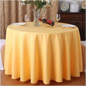 Rhafayre - Round Tablecloth Home hotel Banquet Table Skirt Yellow 160cm diameter