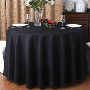 Rhafayre - Round Tablecloth Home Hotel Banquet Table Skirt Black 160cm Diameter