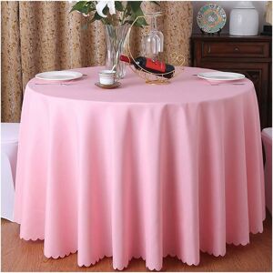 Rhafayre - Round Tablecloth Home Hotel Banquet Table Skirt Pink 160cm Diameter