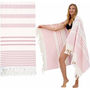 Rhafayre - Soft Beach Towel-Lightweight Cotton Beach Towel, Turkish Beach Towel Absorbent Towel, Quick Dry, Hammam Cloth Sauna Woman