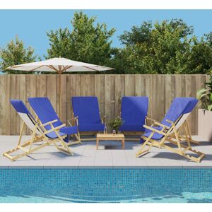 BERKFIELD HOME Royalton Beach Towels 6 pcs Royal Blue 60x135 cm Fabric 400 gsm