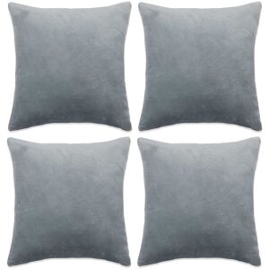 Berkfield Home - Royalton Cushion Covers 4 pcs Velour 40x40 cm Grey