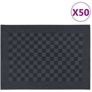 Berkfield Home - Royalton Kitchen Towels 50 pcs Black and Grey 50x70 cm Cotton