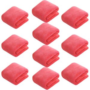 PESCE Salon Hair Towels 10 Pack - Fast Drying Towel for Hair, Hands, Face Use at Home, Salon, Spa, Barber rose red