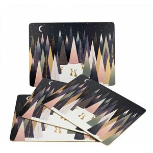 SARA MILLER LONDON Sara Miller Frosted Pines Collection Set of 4 Large Placemats