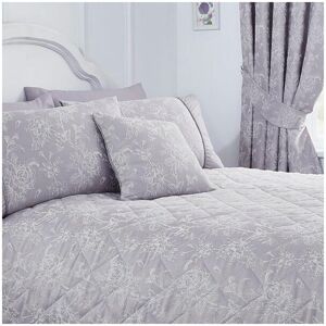 Jasmine Floral Weave Cotton Rich Filled Cushion, Lavender, 43 x 43 Cm - Serene