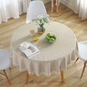 Groofoo - Striped Table Runner With Fringe, Simple and Elegant Home Textiles for Indoor And Outdoor Use