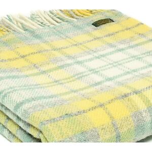TWEEDMILL TEXTILES Throw Blanket 100% Pure New Wool British Made Cottage 150x183cm Ocean - Multicoloured
