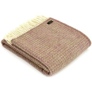 Tweedmill Textiles - Throw Blanket 100% Pure New Wool British Made Illusion 150x183cm Raspberry - Multicoloured