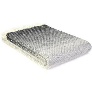 Tweedmill Textiles - Throw Blanket 100% Pure New Wool British Made Ombre 130x200cm Pebble Grey - Grey