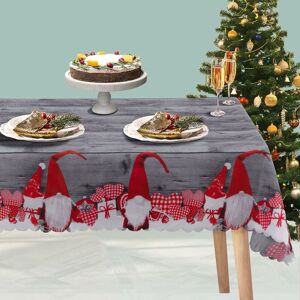 Christmas Tablecloth, 180 150cm Polyester Rectangular Anti-Stain Christmas Tablecloth Table Decoration for Holiday Party Denuotop