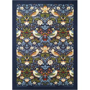 Strawberry Thief Navy Cotton Tea Towel - William Morris