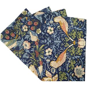 William Morris - Strawberry Thief Navy Pack Of 4 Napkins