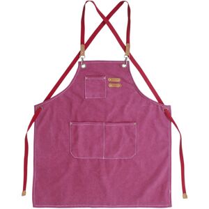 Linghhang - Brick Red)Men's Kitchen Apron Canvas Aprons with 3 Pockets Waterproof and Adjustable Apron for Barbecue, Restaurant, Garden, Carpenter,