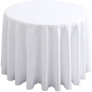 Ccykxa - White Round Tablecloth - 240cm - Quality Table Cloth for Wedding/Banquet/Restaurant/Party
