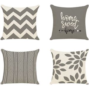Csparkv - Garden 45x45CM,Set of 4 Decorative Cushion Cover Sofa Pillowcase Decoration Sofa Outdoor Linen Cushion Covers Decoration Cushion Cover for
