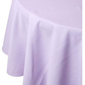Mauve Cotton Round Tablecloth 180 cm - Homescapes