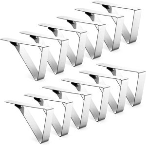 Sollbry - 12 Pack Tablecloth Clips - Heavy Duty Picnic Table Clips, Stainless Steel Tablecloth Clips, Table Cloth Holders, Great for Restaurant