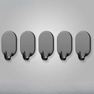 Sollbry Towel Hooks, 10 Pack Heavy Duty Wall Hooks, Self Adhesive Bathroom Hooks for Hanging Towels, Robes and Coats (Black)