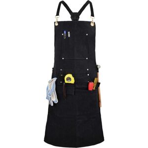 Linghhang - Woodworking Workshop Apron with 10 Tool Pockets - Heavy Duty Welding Apron with Quick Release Buckle, Adjustable m to xxxl