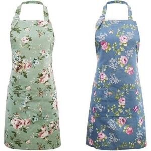 MCBOSON 2 Pcs Kitchen Aprons for Women, Floral Aprons for Cooking, Baking and Gardening, Vintage Chef Apron - Cute Christmas Gift for Mom, Wife and Grandma MCBOSON 2 Pcs Kitchen Aprons for Women, Floral Aprons for Cooking, Baking and Gardening, Vintage Chef Apron - Cute Christmas Gift for Mom, Wife and Grandma