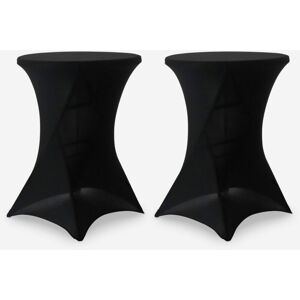 Sweeek - Pair of protective covers for event tables, Gala, Black, 80x80x110 cm Sweeek - Pair of protective covers for event tables, Gala, Black, 80x80x110 cm