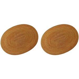 TLILY 2X Rattan Woven Placemats Round Oval Table Mats Non-Slip Heat Resistant Placemat Multipurpose Natural 30X40cm TLILY 2X Rattan Woven Placemats Round Oval Table Mats Non-Slip Heat Resistant Placemat Multipurpose Natural 30X40cm