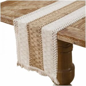 Cyslmuk - 30 x 180 cm Macrame Cotton Linen Table Runner Burlap Table Runner with Tassels for Dining Room Table Decoration Home Party Wedding Bohemian Cyslmuk - 30 x 180 cm Macrame Cotton Linen Table Runner Burlap Table Runner with Tassels for Dining Room Table Decoration Home Party Wedding Bohemian