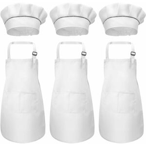 HÉLOISE 6Pcs Kids Apron and Chef Hat Set, Chef Aprons with Pockets, Girls Boys Adjustable Garden Cooking Aprons, Toddler Baking Aprons for Painting Crafts HÉLOISE 6Pcs Kids Apron and Chef Hat Set, Chef Aprons with Pockets, Girls Boys Adjustable Garden Cooking Aprons, Toddler Baking Aprons for Painting Crafts