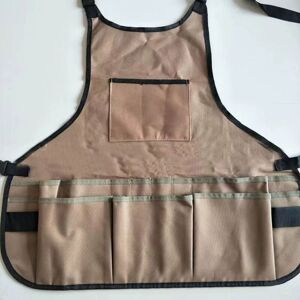 Linghhang - Adjustable Khaki Oxford Cloth Gardening Apron with Pockets, Waterproof Multi-Function Work Apron, Carpenter Apron, Linghhang - Adjustable Khaki Oxford Cloth Gardening Apron with Pockets, Waterproof Multi-Function Work Apron, Carpenter Apron,