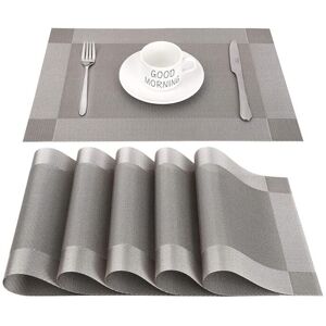 Alwaysh - pvc Placemats Non-Slip Washable Heat Resistant Rectangular Vinyl Placemats for Restaurant, Kitchen or Dining Room, 45 x 30 cm Set of 6 Alwaysh - pvc Placemats Non-Slip Washable Heat Resistant Rectangular Vinyl Placemats for Restaurant, Kitchen or Dining Room, 45 x 30 cm Set of 6