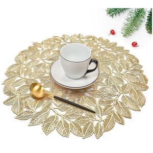 Alwaysh - Set of 6 Washable pvc Placemats Non-Slip Heat Resistant Easy to Clean and Store, Flower (Round Leaves) Alwaysh - Set of 6 Washable pvc Placemats Non-Slip Heat Resistant Easy to Clean and Store, Flower (Round Leaves)