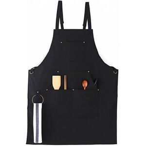 Orchidée - Canvas apron Cross back apron Adjustable straps Metal rings and large pockets Orchidée - Canvas apron Cross back apron Adjustable straps Metal rings and large pockets