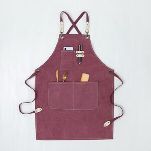 Dewdat - Canvas work aprons, heavy duty tool apron to provide protection (purple) Dewdat - Canvas work aprons, heavy duty tool apron to provide protection (purple)