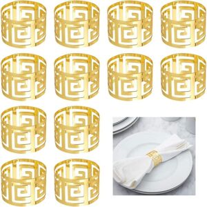 CCYKXA 12 Pieces Napkin Rings, Gold Napkin Loops, Hollow Design Napkin Holder Rings for Wedding, Birthday, Anniversary, Dinner Party, Table Decoration CCYKXA 12 Pieces Napkin Rings, Gold Napkin Loops, Hollow Design Napkin Holder Rings for Wedding, Birthday, Anniversary, Dinner Party, Table Decoration