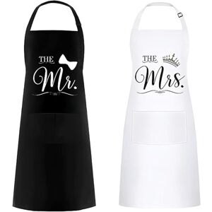 CCYKXA 2-Piece Couple Apron, Family Kitchen Apron for Valentine's Day, Christmas, Halloween, Wedding Gift. CCYKXA 2-Piece Couple Apron, Family Kitchen Apron for Valentine's Day, Christmas, Halloween, Wedding Gift.
