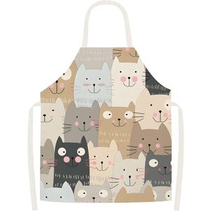 CCYKXA Adjustable Kitchen Apron, Personalized Cat Pattern, Cotton Linen Apron, Linen Kitchen Apron for Women and Men, Stain-Resistant Apron for BBQ, CCYKXA Adjustable Kitchen Apron, Personalized Cat Pattern, Cotton Linen Apron, Linen Kitchen Apron for Women and Men, Stain-Resistant Apron for BBQ,