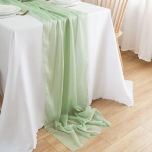 TEHTUY Chiffon table runner, wedding table decoration, tulle table runner, light green, 70 cm x 3 m TEHTUY Chiffon table runner, wedding table decoration, tulle table runner, light green, 70 cm x 3 m