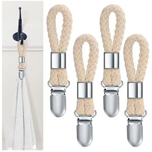 CSPARKV 11.5x2.3cm 4 Pieces Towel Clip, Tea Towel Holder, Bathroom Towel Hook, Cupboard Towel Holder Clips Hanging Towels CSPARKV 11.5x2.3cm 4 Pieces Towel Clip, Tea Towel Holder, Bathroom Towel Hook, Cupboard Towel Holder Clips Hanging Towels
