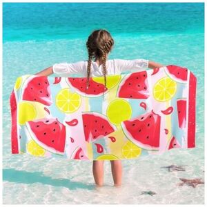 Csparkv - Kids Beach Towel – Watermelon Beach Towel 70 x 150cm Soft Polyester Absorbent Bath Towel Sports Pool Bath Towel for Girls Pink Csparkv - Kids Beach Towel – Watermelon Beach Towel 70 x 150cm Soft Polyester Absorbent Bath Towel Sports Pool Bath Towel for Girls Pink