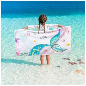 Csparkv - Kids Mermaid Beach Towel - 75 x 150 cm Sand Free Microfiber Towel for Boys Pool Towel Absorbent Quick Dry Soft Beach Blanket Bath Shower Csparkv - Kids Mermaid Beach Towel - 75 x 150 cm Sand Free Microfiber Towel for Boys Pool Towel Absorbent Quick Dry Soft Beach Blanket Bath Shower
