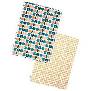 Dexam - Recycled Cotton Retro Spot Set of 2 Tea Towels Teal Dexam - Recycled Cotton Retro Spot Set of 2 Tea Towels Teal
