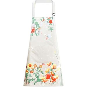 Groofoo - Floral Aprons with Pocket Blooming Women Waterproof Apron Adjustable Neck Long Ties Women Men Cook Baking Garden Groofoo - Floral Aprons with Pocket Blooming Women Waterproof Apron Adjustable Neck Long Ties Women Men Cook Baking Garden