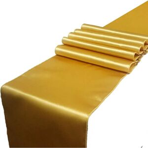 Linghhang - Gold)Set of 10 Satin Table Runners Wedding Room Decoration Table Runner 275cm x 30cm Linghhang - Gold)Set of 10 Satin Table Runners Wedding Room Decoration Table Runner 275cm x 30cm