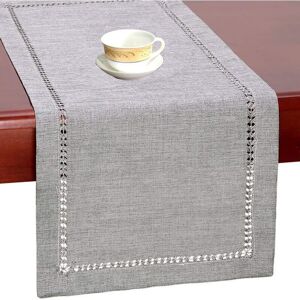 TEHTUY Handmade Table Runner - Solid Color - 33 x 183 cm - Grey TEHTUY Handmade Table Runner - Solid Color - 33 x 183 cm - Grey