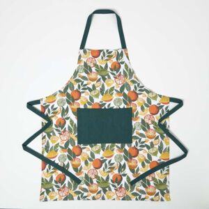 HOMESCAPES Lemon, Lime & Orange Cotton Apron - Cooking & Garden Use HOMESCAPES Lemon, Lime & Orange Cotton Apron - Cooking & Garden Use