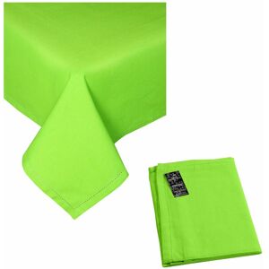 Homescapes - Lime Green Tablecloth and 4 Napkins Set 100% Cotton 54 x 70 Inches Homescapes - Lime Green Tablecloth and 4 Napkins Set 100% Cotton 54 x 70 Inches