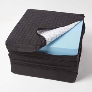Homescapes Black Orthopaedic Foam 3 Seater Booster Cushion - Cushion Homescapes Black Orthopaedic Foam 3 Seater Booster Cushion - Cushion